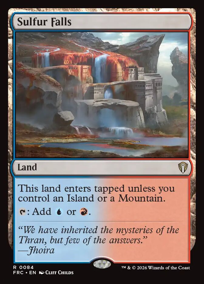 Sulfur Falls, Reality Fracture Commander Card Art