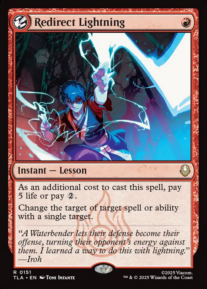 Redirect Lightning, Avatar: The Last Airbender Card Art