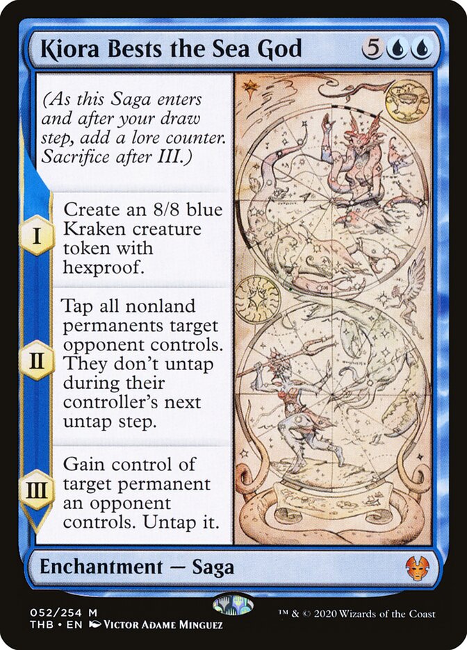 Kiora Bests the Sea God, Theros Beyond Death Card Art