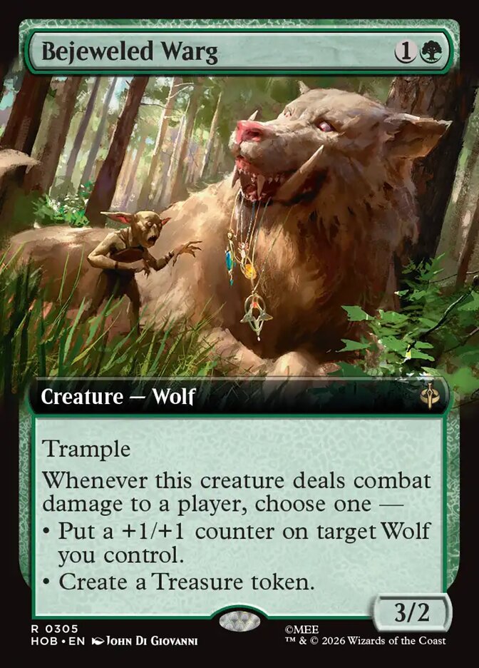 Bejeweled Warg, The Hobbit Card Art