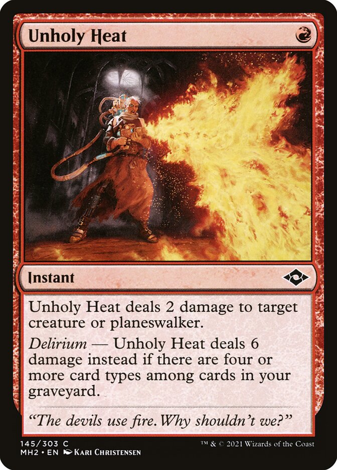 Unholy Heat, Modern horizons 2 Card Art