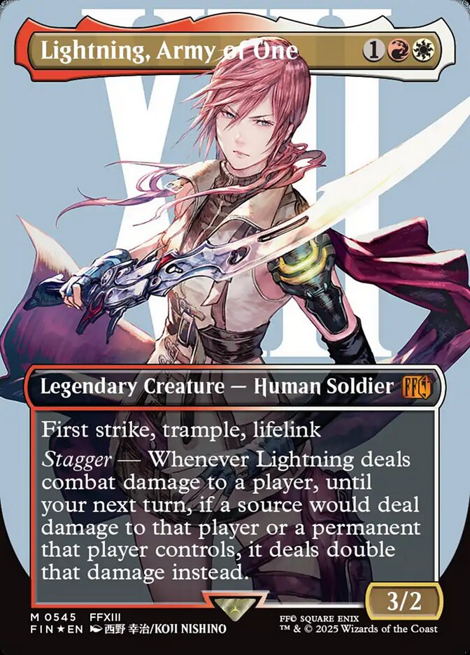 Lightning, Army of One, Final Fantasy Card Art