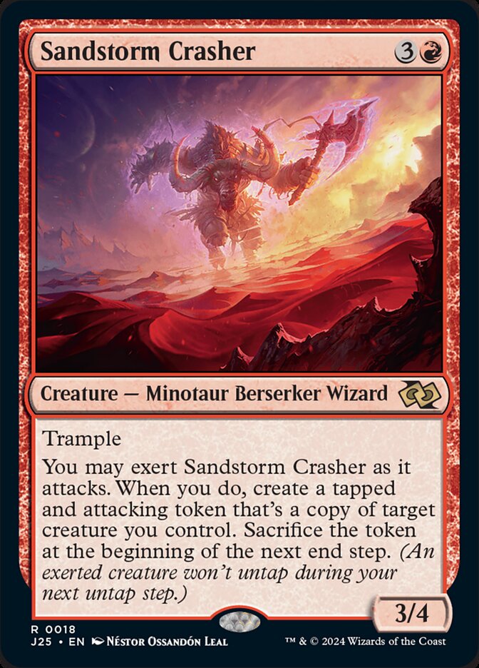 Sandstorm Crasher, Foundations jumpstart Card Art