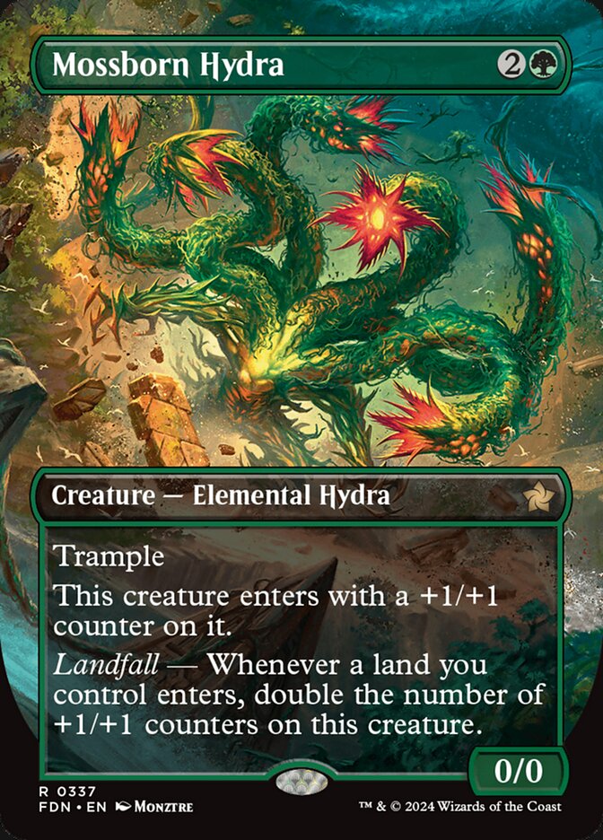 Mossborn Hydra, Foundations Card Art