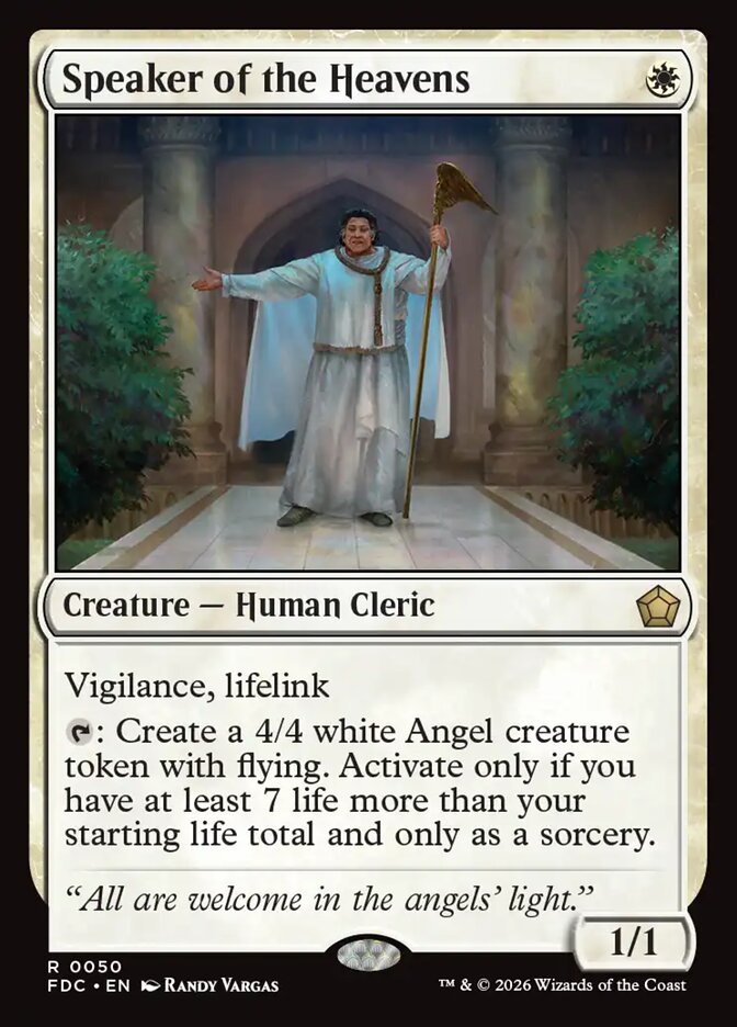 Speaker of the Heavens, Foundations Commander Card Art