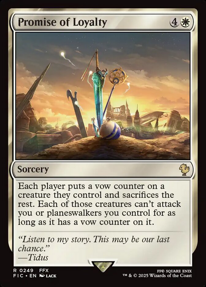 Promise of Loyalty, Final fantasy commander Card Art