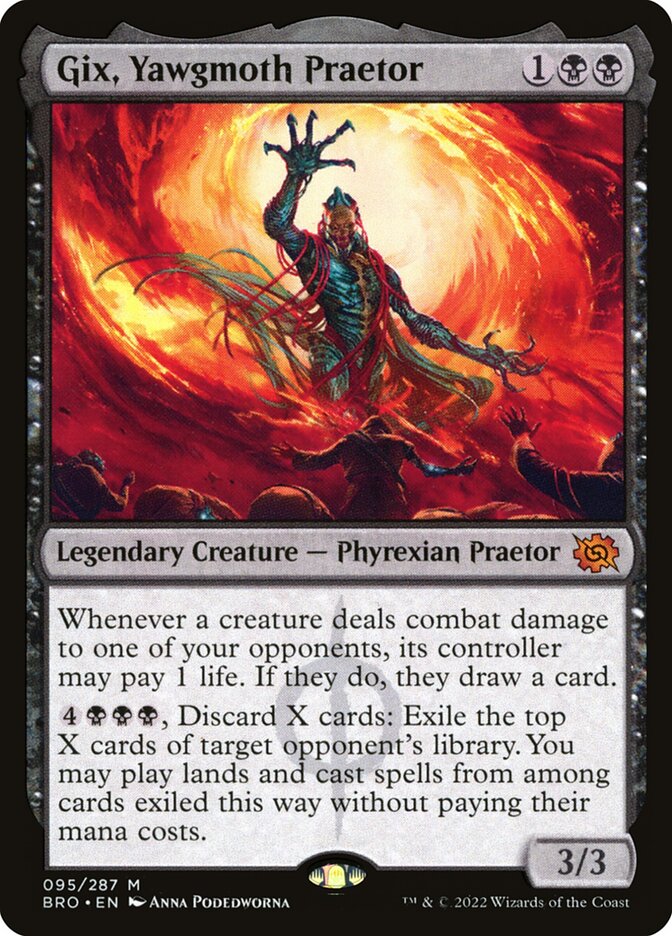 Gix, Yawgmoth Praetor, The brothers' war Card Art