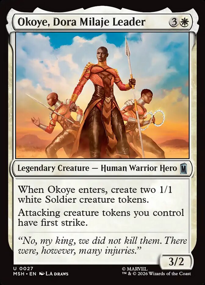 Okoye, Dora Milaje Leader, Marvel Super Heroes Card Art