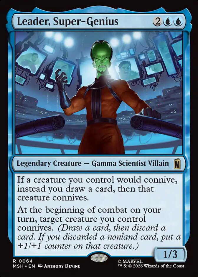 Leader, Super-Genius, Marvel Super Heroes Card Art