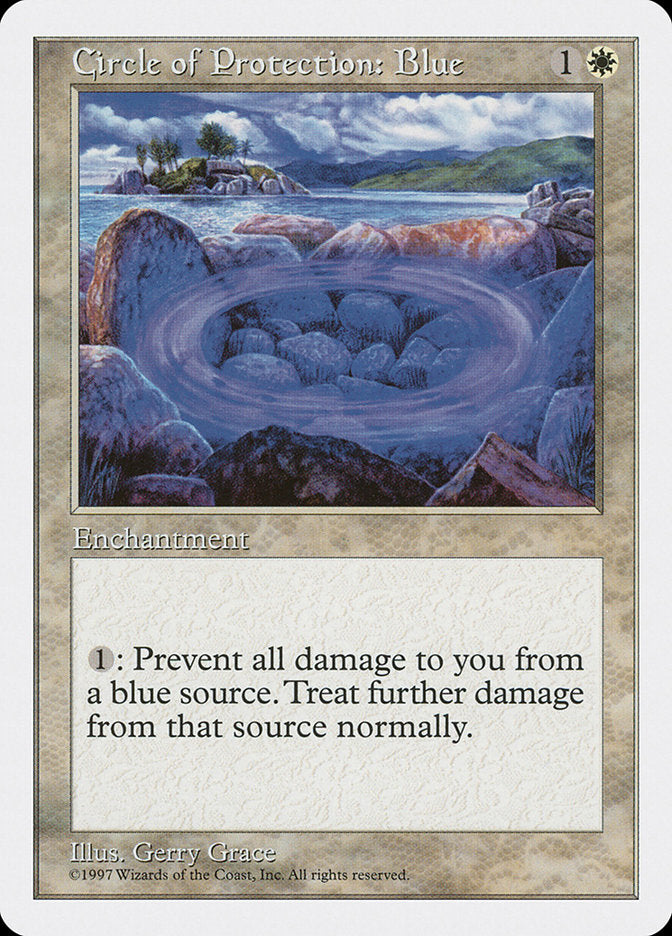 Circle of Protection: Blue, Fifth edition Card Art