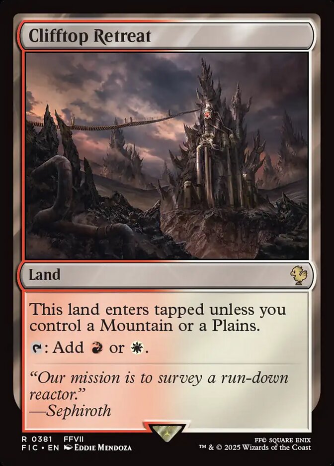 Clifftop Retreat, Final fantasy commander Card Art