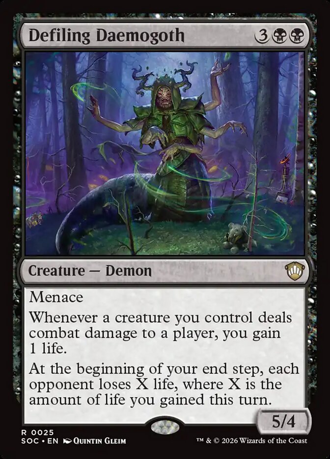 Defiling Daemogoth, Secrets Of Strixhaven Commander Card Art