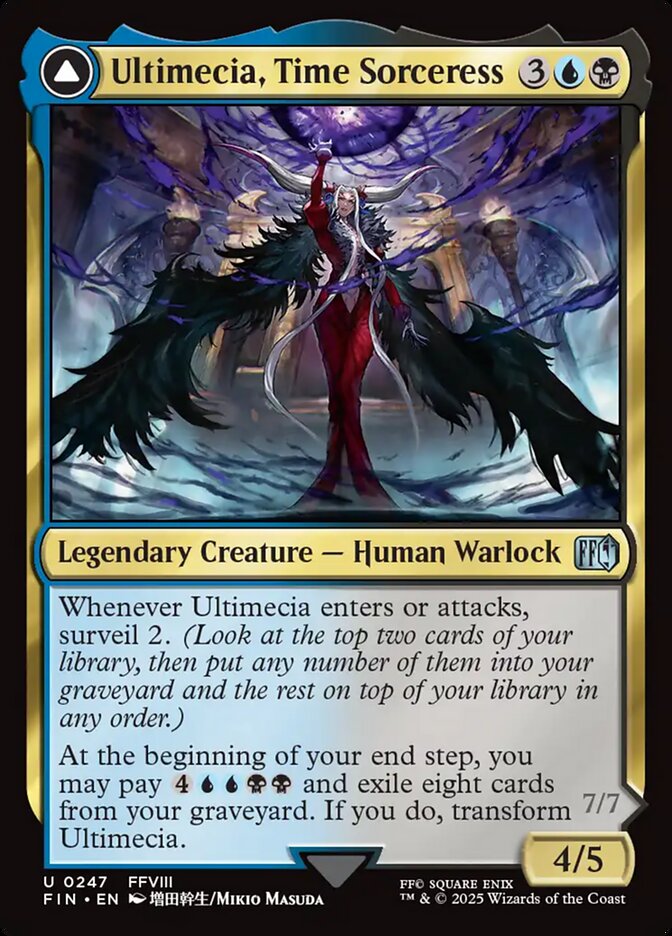 Ultimecia, Time Sorceress // Ultimecia, Omnipotent, Final fantasy Card Art