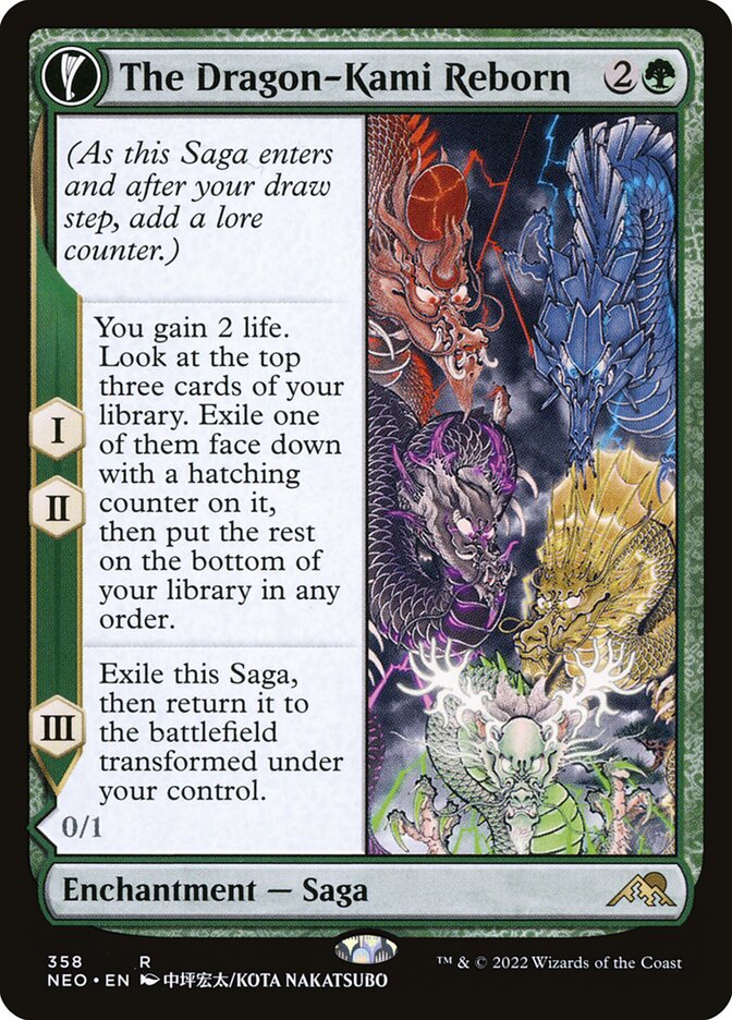 The Dragon-Kami Reborn // Dragon-Kami's Egg, Kamigawa: neon dynasty Card Art