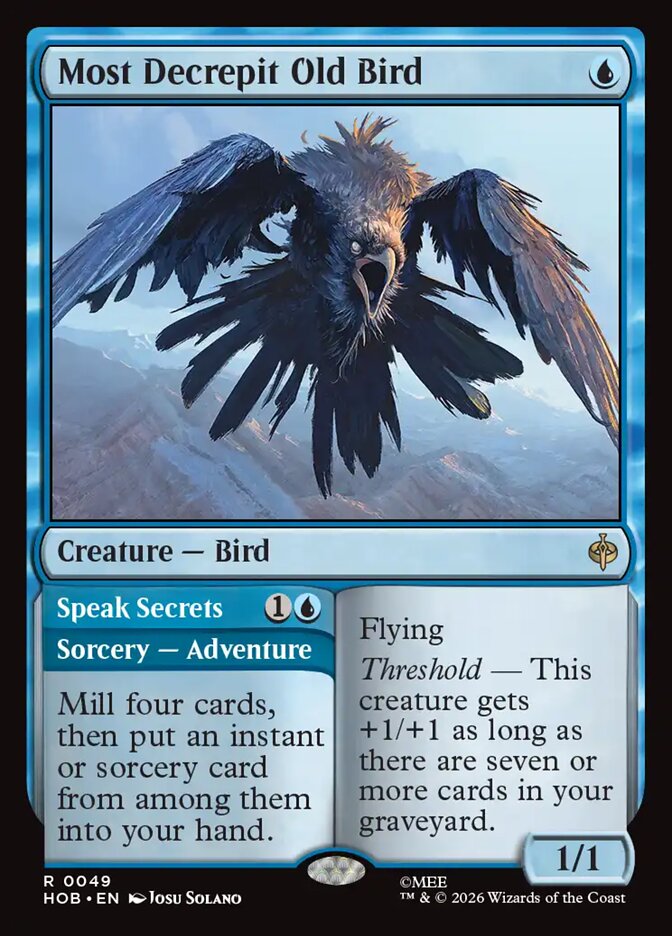 Most Decrepit Old Bird // Speak Secrets, The Hobbit Card Art