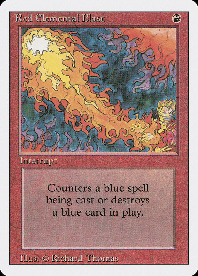 Red Elemental Blast, Revised edition Card Art