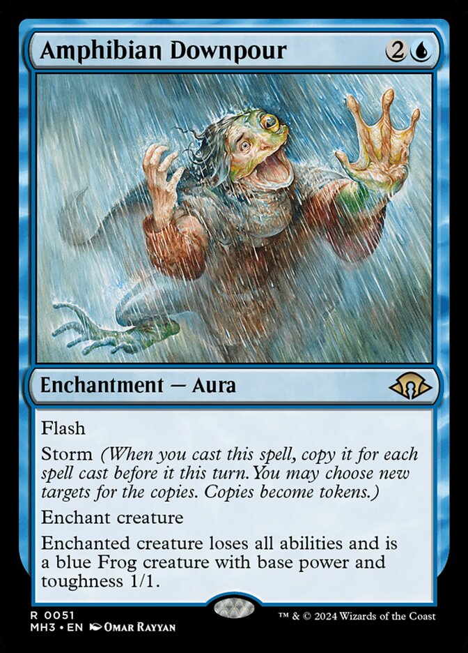 Amphibian Downpour, Modern horizons 3 Card Art