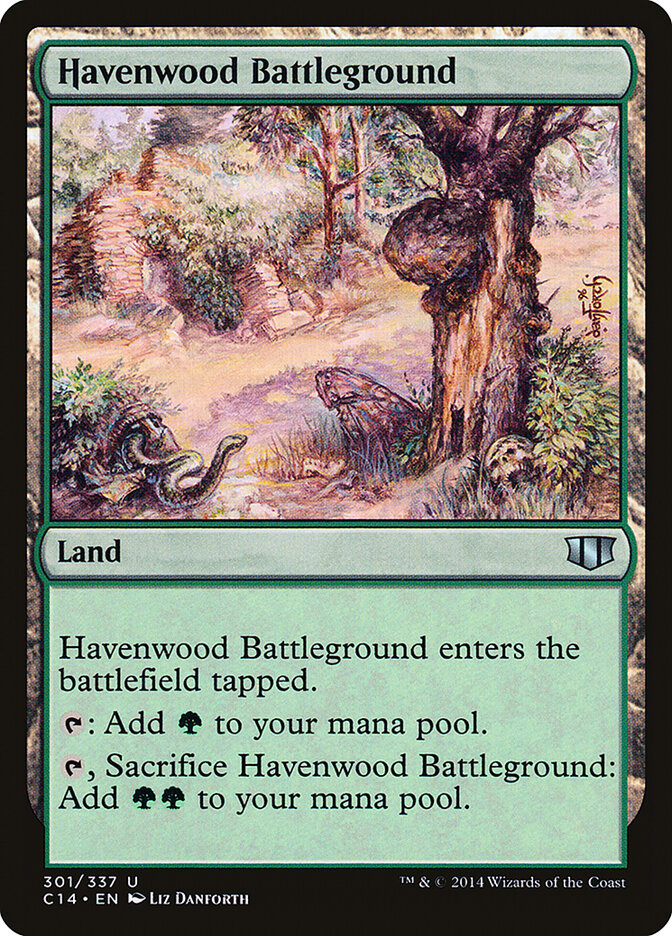 Havenwood Battleground, Commander 2014 Card Art