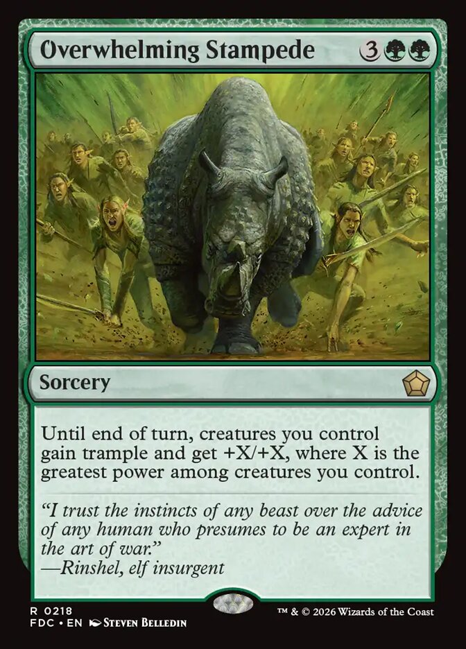 Overwhelming Stampede, Foundations Commander Card Art
