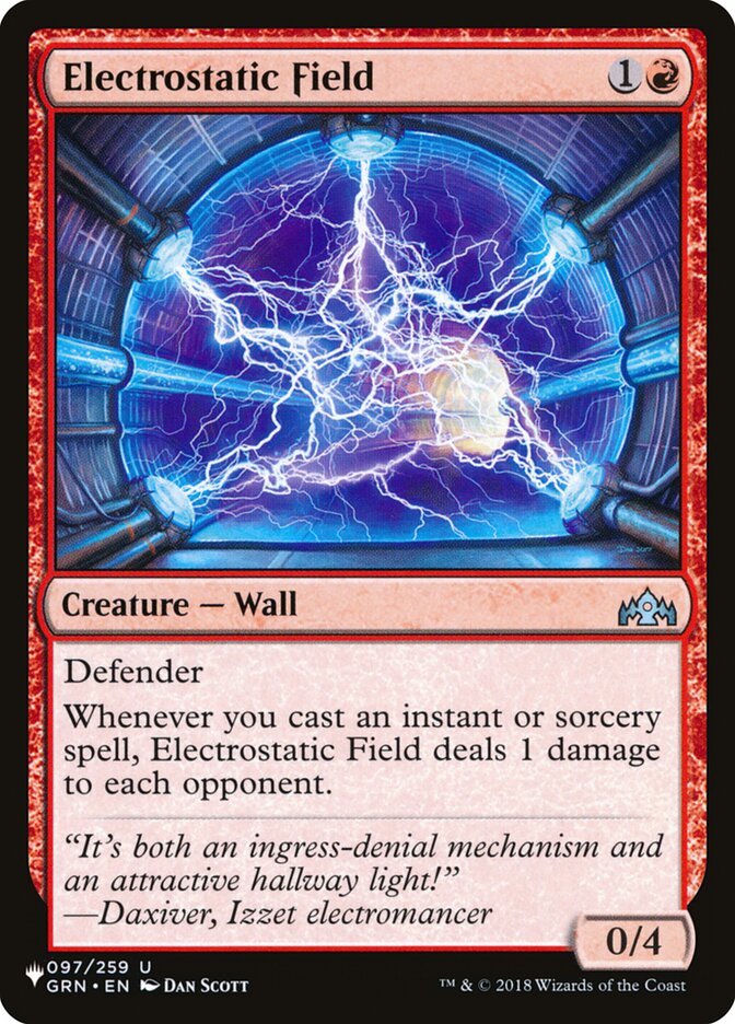 Electrostatic Field, The List Card Art