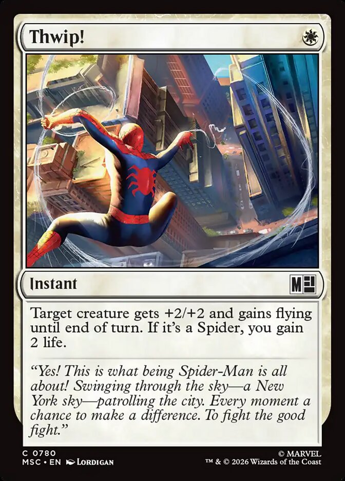 Thwip!, Marvel Super Heroes Commander Card Art