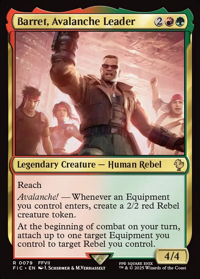 Barret, Avalanche Leader, Final fantasy commander Card Art