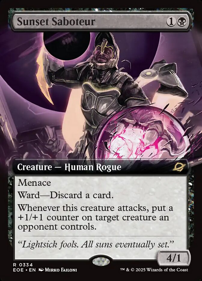 Sunset Saboteur, Edge Of Eternities Card Art