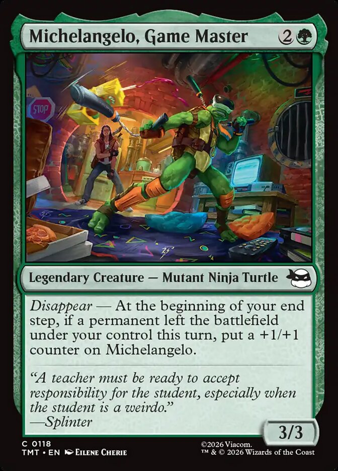 Michelangelo, Game Master, Teenage Mutant Ninja Turtles Card Art