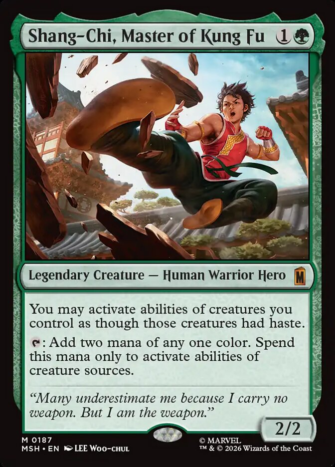 Shang-Chi, Master of Kung Fu, Marvel Super Heroes Card Art