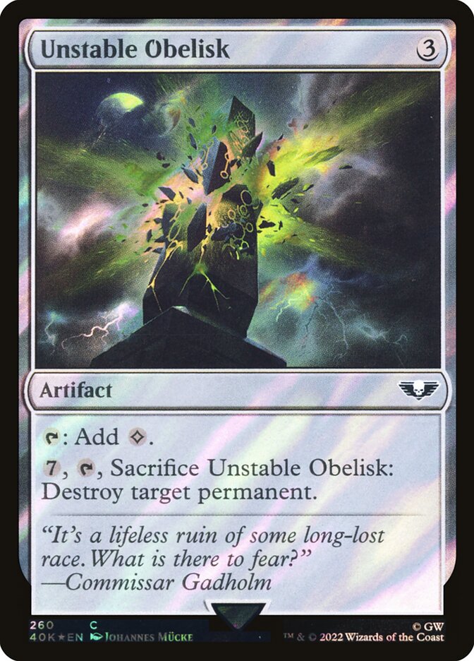 Unstable Obelisk, Warhammer 40,000 Commander Card Art