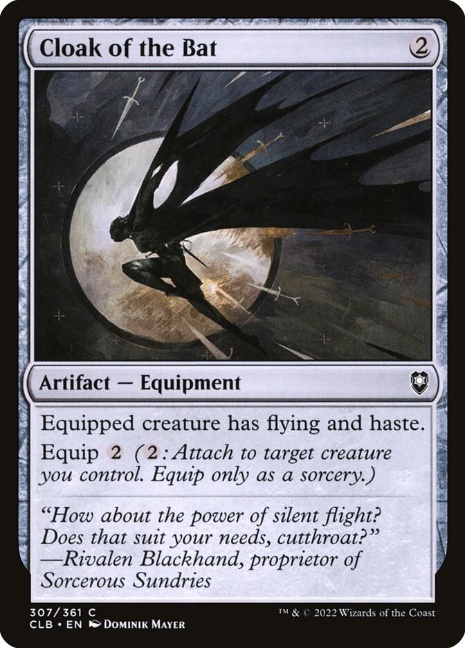 Cloak of the Bat, Commander Legends: Battle For Baldur'S Gate Card Art