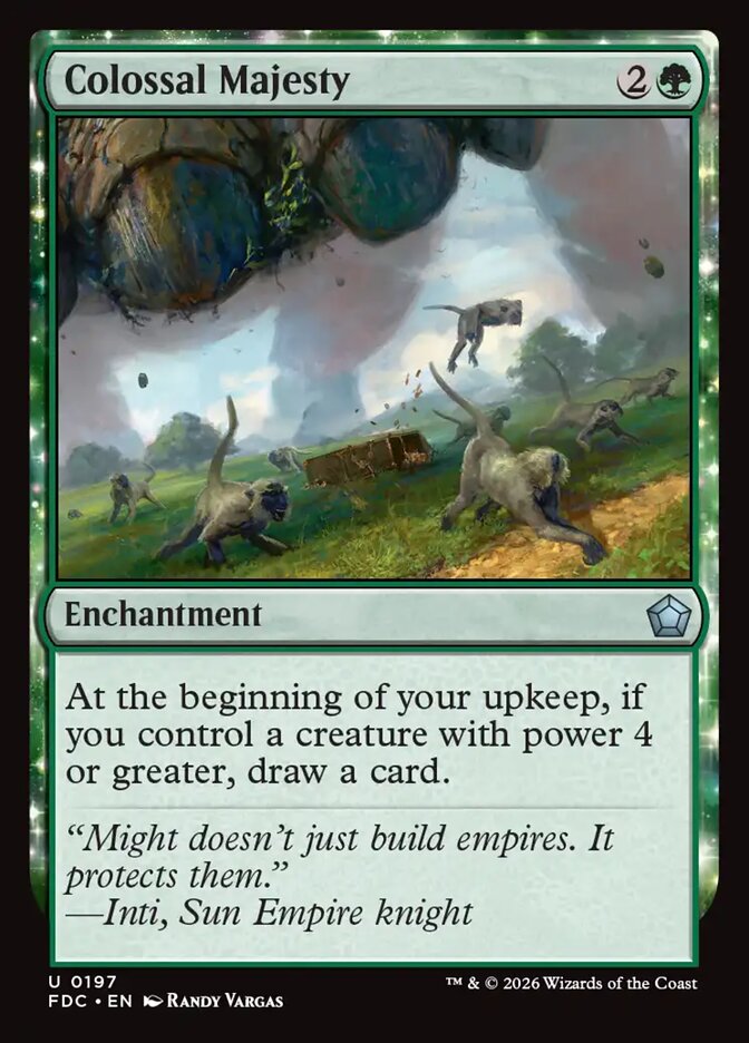 Colossal Majesty, Foundations Commander Card Art