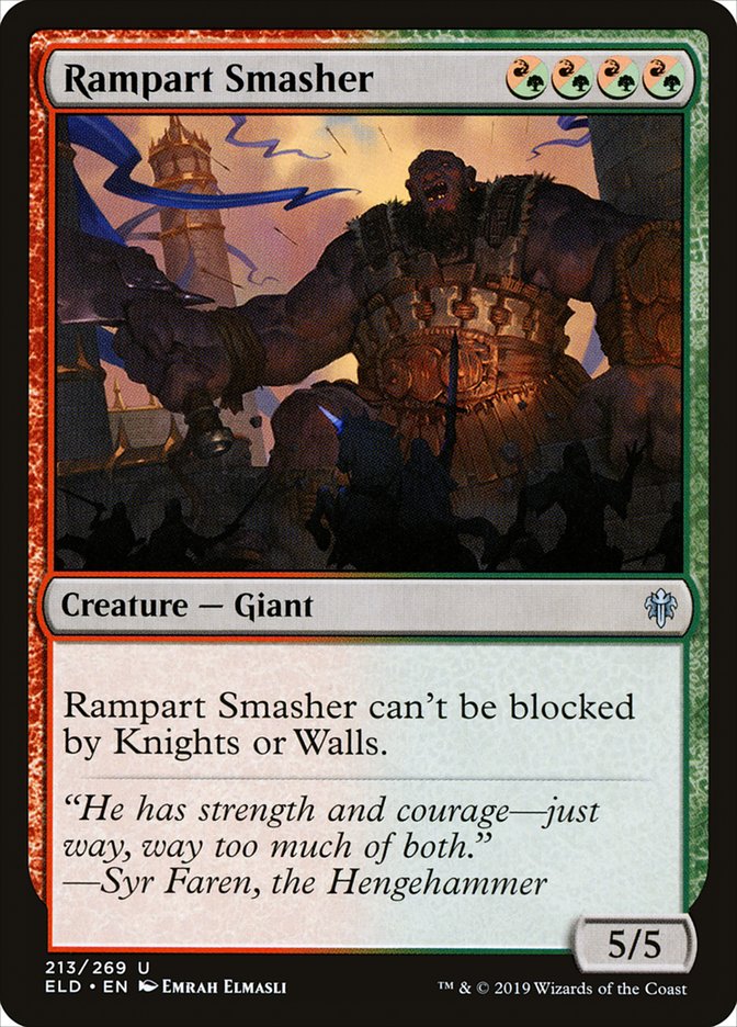 Rampart Smasher, Throne of eldraine Card Art