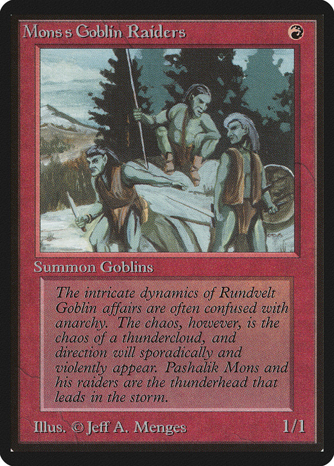 Mons's Goblin Raiders, Limited Edition Beta Card Art
