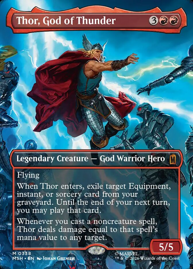 Thor, God of Thunder, Marvel Super Heroes Card Art