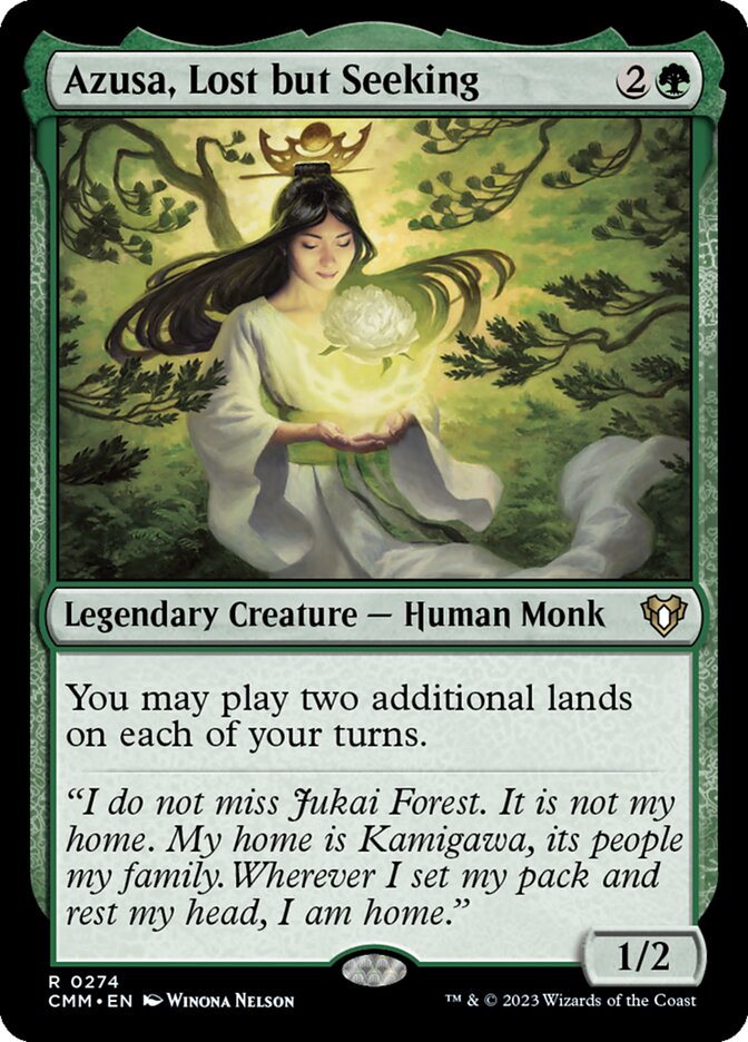 Azusa, Lost but Seeking, Commander masters Card Art