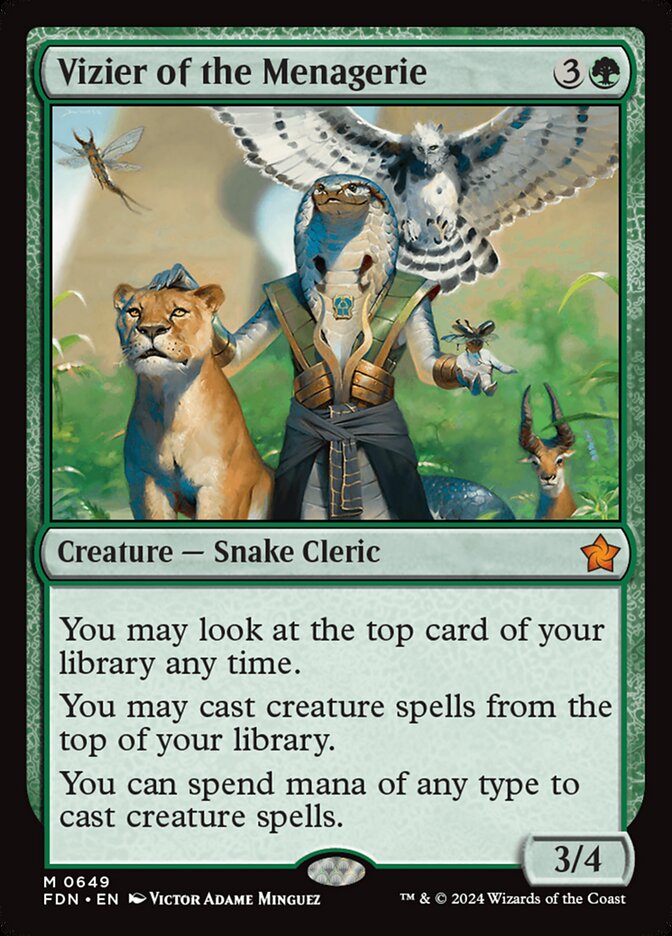 Vizier of the Menagerie, Foundations Card Art