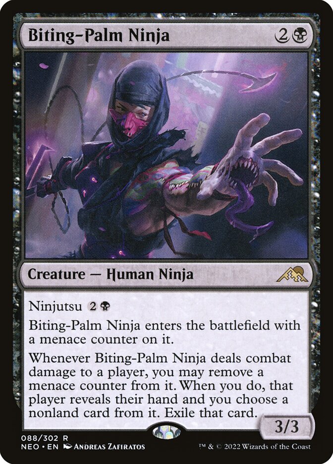 Biting-Palm Ninja, Kamigawa: neon dynasty Card Art