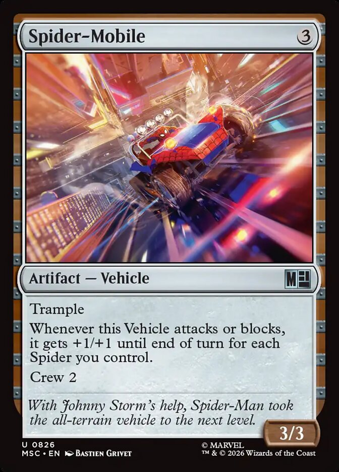 Spider-Mobile, Marvel Super Heroes Commander Card Art