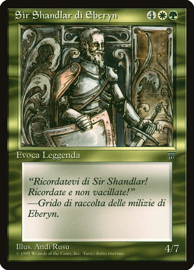 Sir Shandlar of Eberyn, Legends Card Art