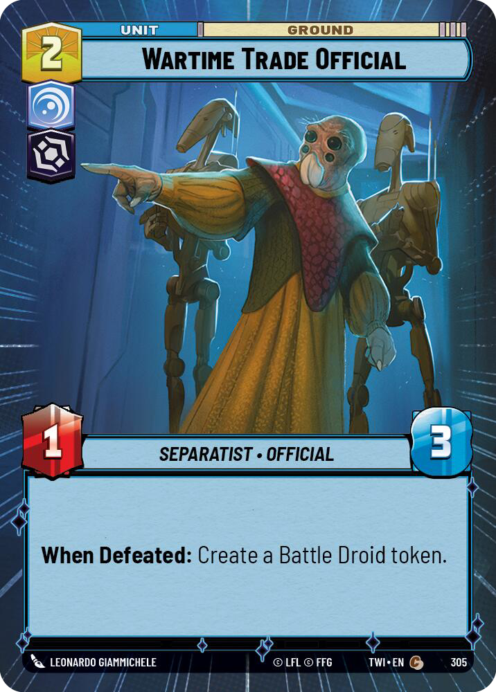Wartime Trade Official, Twilight of the Republic Card Art
