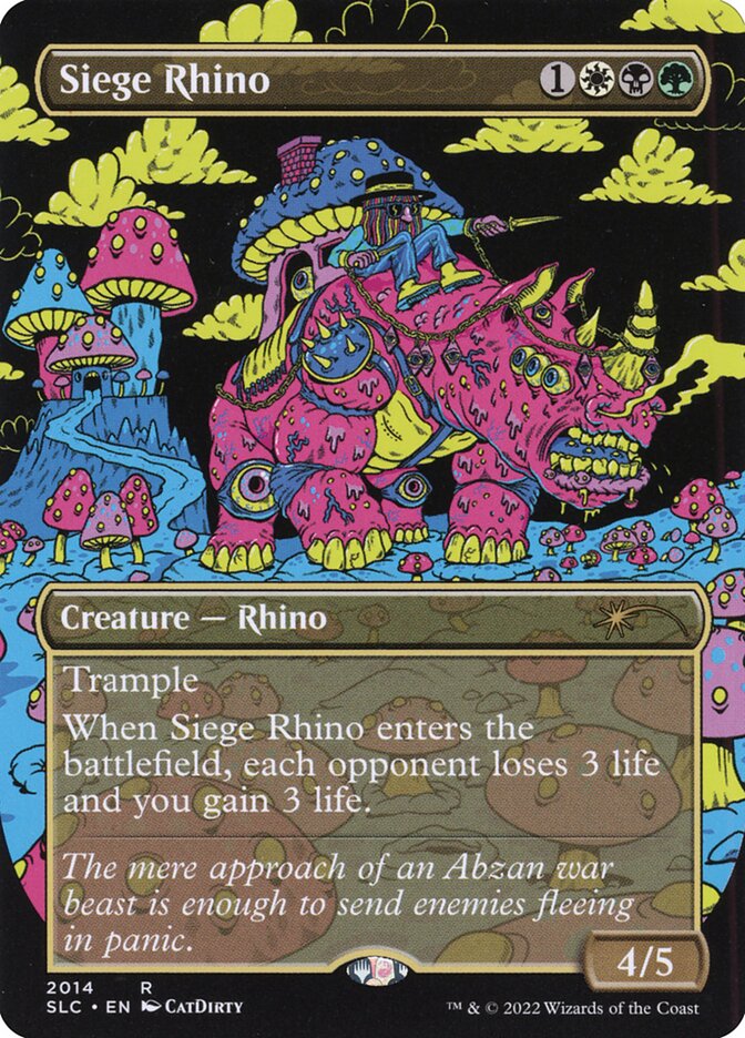 Siege Rhino, Secret lair 30th anniversary countdown kit Card Art