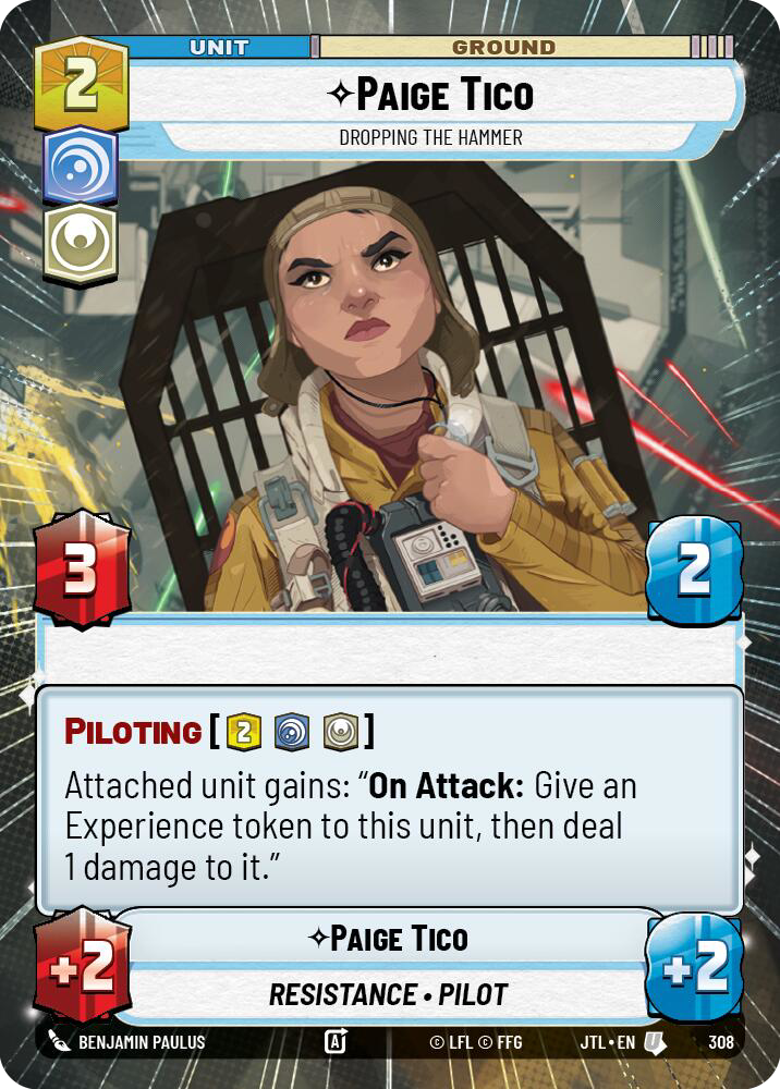 Paige Tico, Dropping the Hammer, Jump to Lightspeed Card Art