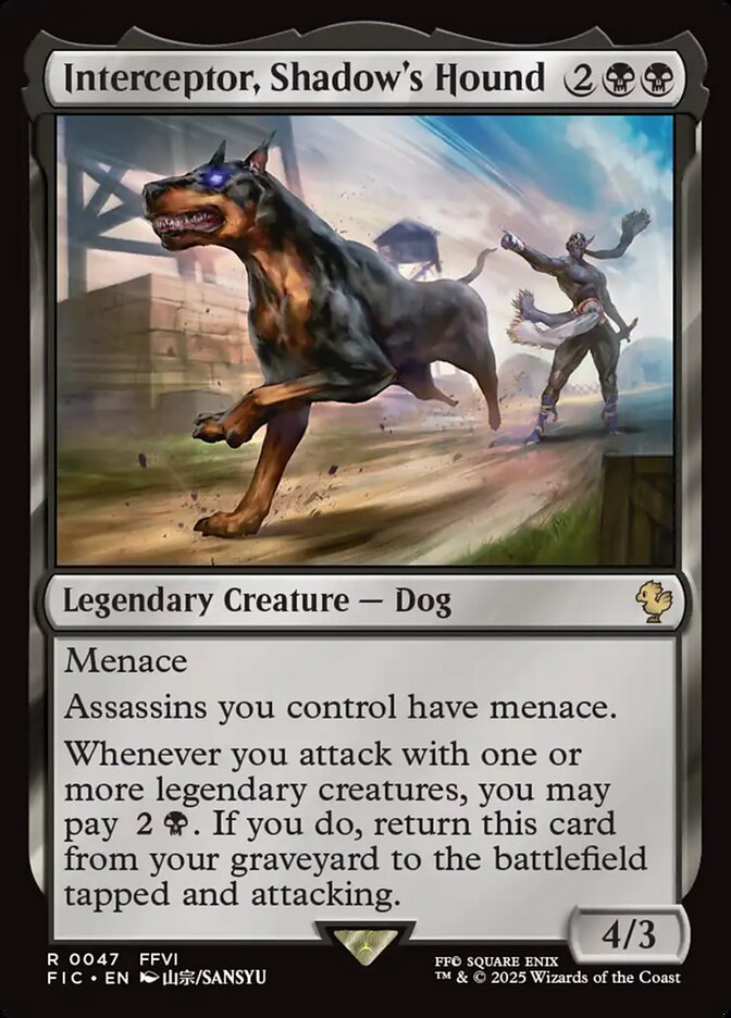 Interceptor, Shadow's Hound, Final fantasy commander Card Art
