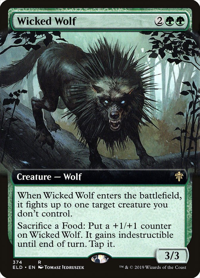 Wicked Wolf, Throne of eldraine Card Art