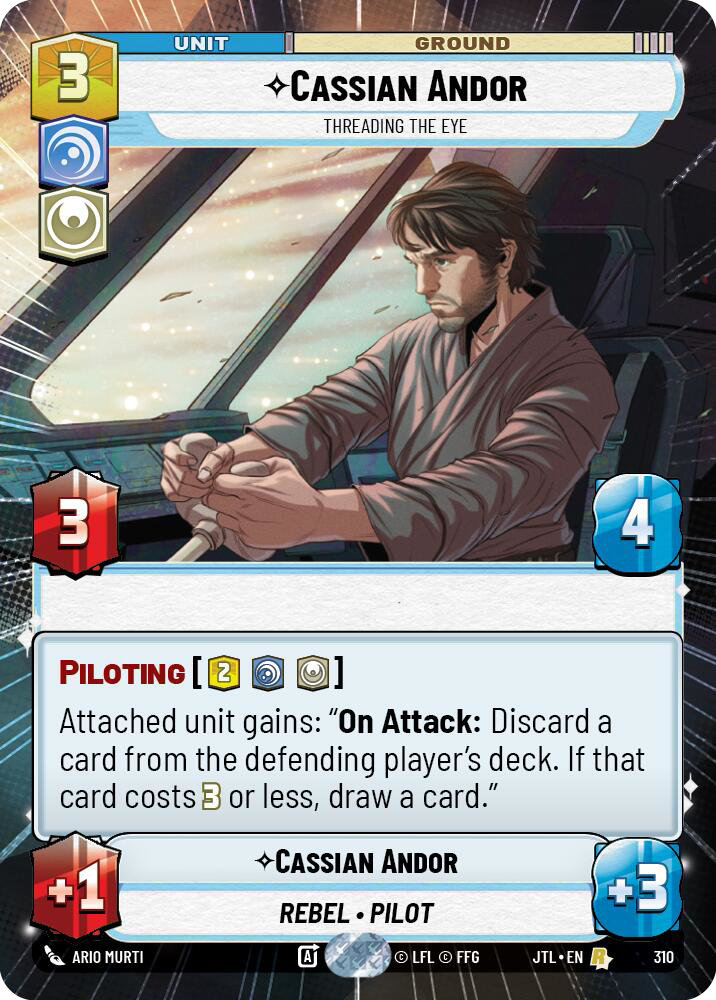 Cassian Andor, Threading the Eye, Jump to Lightspeed Card Art