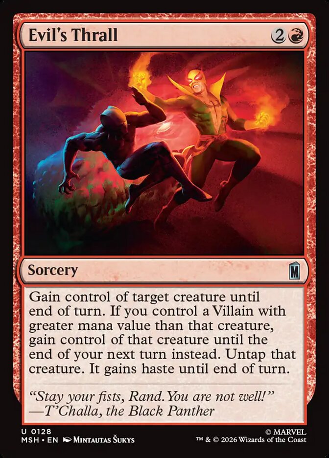 Evil's Thrall, Marvel Super Heroes Card Art