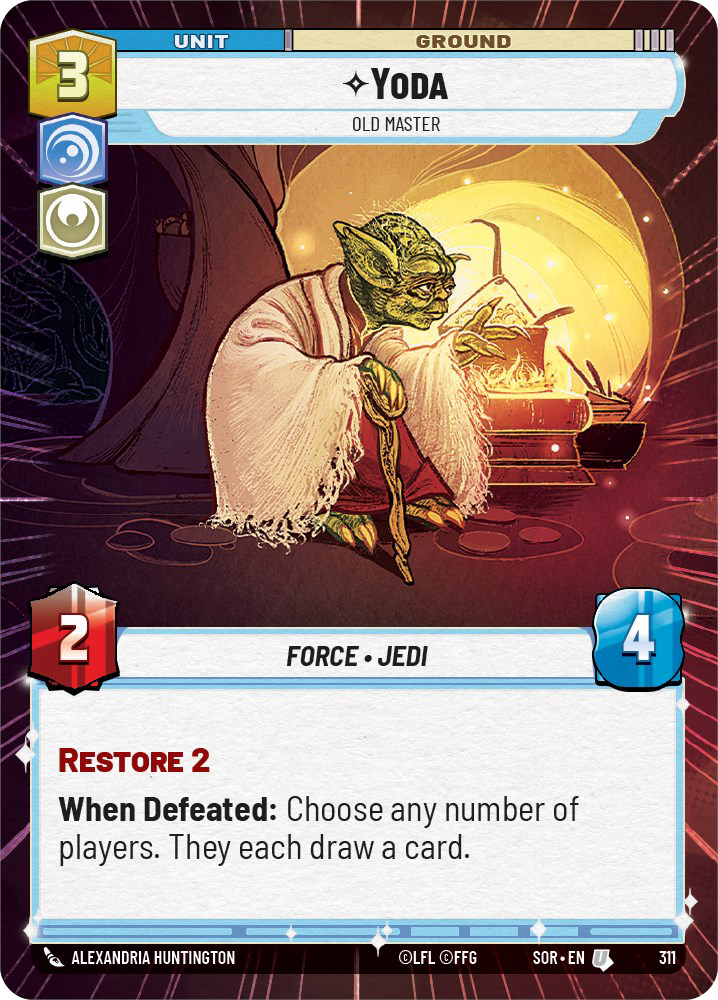 Yoda, Old Master, Spark of Rebellion Card Art