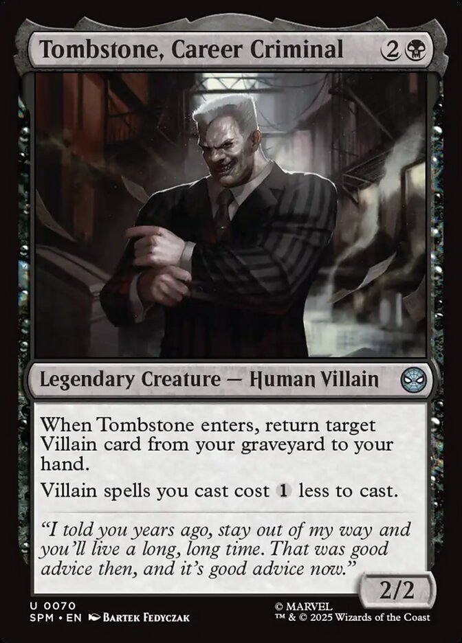 Tombstone, Career Criminal, Marvel'S Spider-Man Card Art