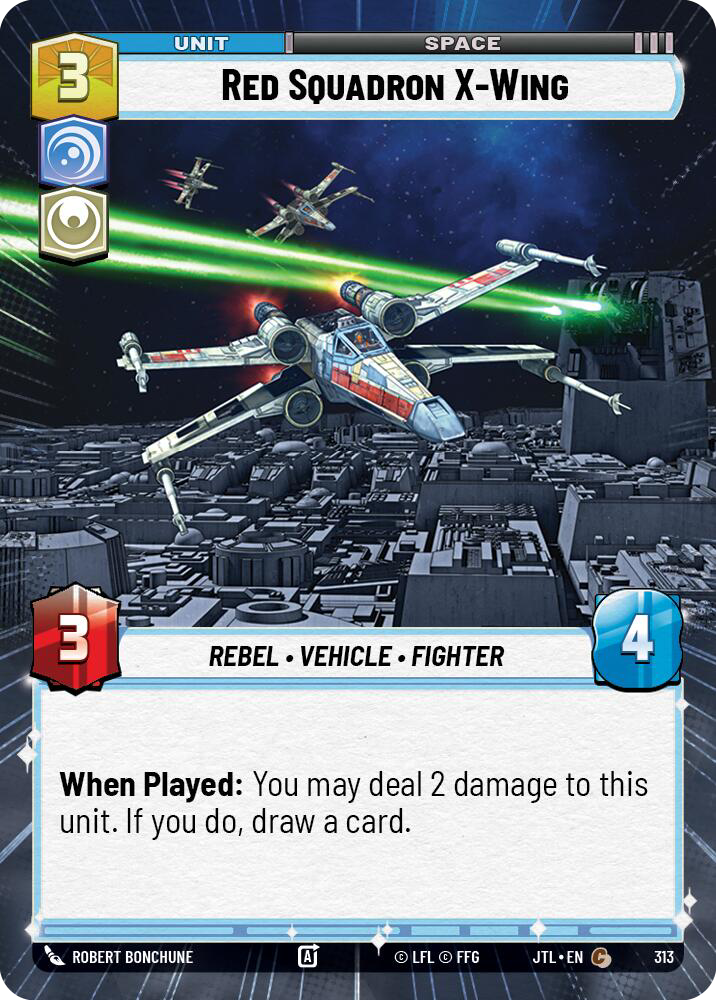 Red Squadron X-Wing, Jump to Lightspeed Card Art
